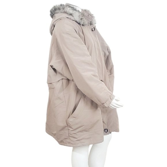 P.A. Originals Plus Size Women's Hooded Overcoat - Picture 4 of 8